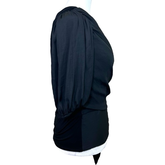 Anthropologie x Dolan - Women’s Ruched Off-The-Shoulder Top, Tie - Black, Medium - Picture 8 of 12